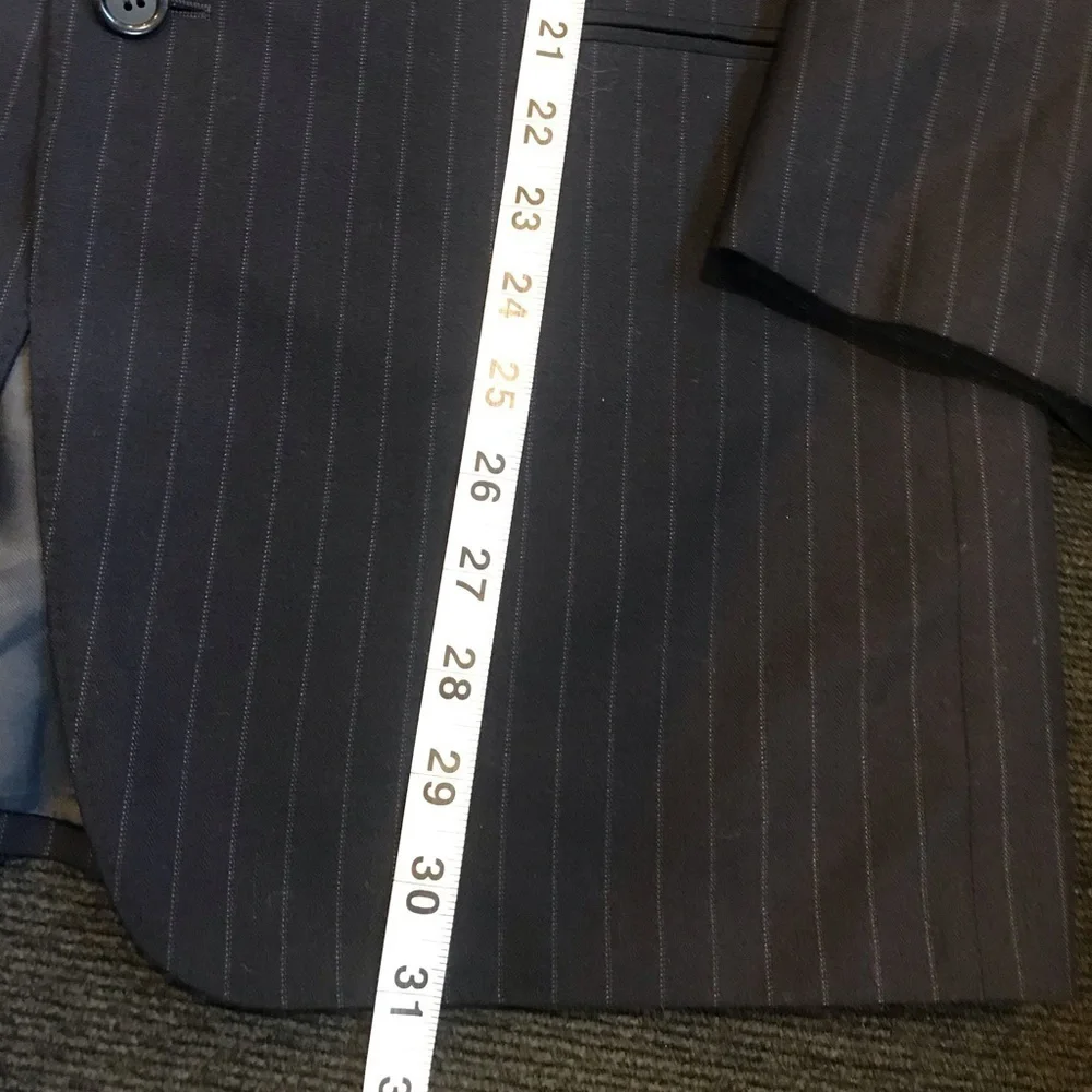 Ermenegildo Zegna Men's Blue Pin Striped Sport Coat Blazer Jacket-Size 42R